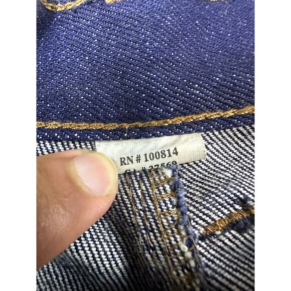 Y2k EVISU Heritage Front Butt Pockets Japanese Denim Pants Jeans W34 Jnco - Picture 4 of 8